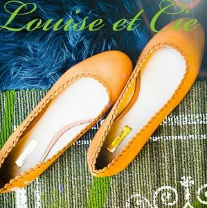 Patent nude ballet flats